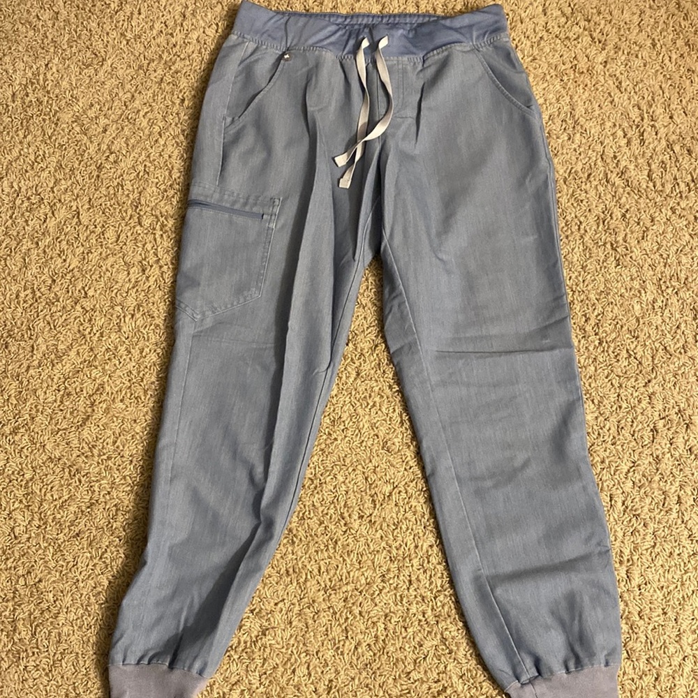 Figs heather indigo blue Zamora scrub pants